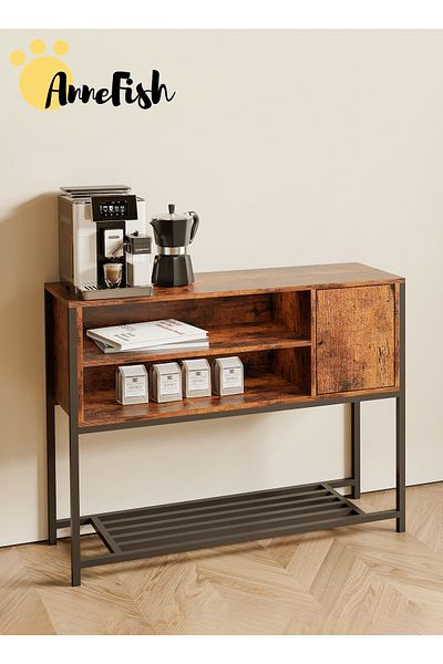 AnneFish Coffee Corner Cabinet Sideboard Table Kitchen Bakers Rack Home Coffee Display Cabinet Dining Room