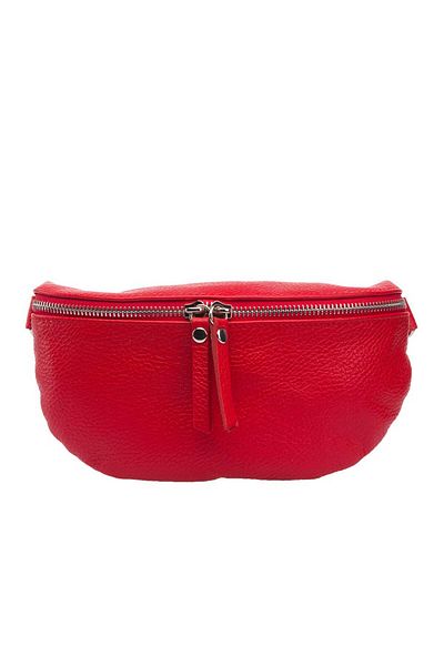 Toro Nero Women's Red Genuine Leather Bag Waist Glam
