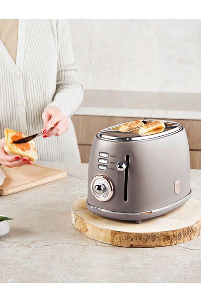Berlinger Toaster For Toasting Bread Stainless Steel Taupe Collection Time Adjust