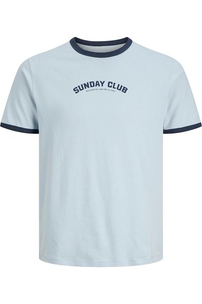 Jack & Jones JACK & JONES Sunday Club T-shirt SS27 - 12291076-Subdued Blue