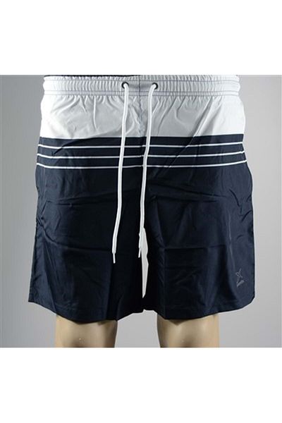 Kinetix Sn344 Caro Swim Short Men's Swim Shorts - White-Dark Blue