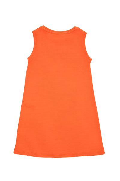 U.S. Polo Assn. Girls' Pomegranate Flower Crew Neck Sleeveless A-Form Basic Knitted Dress 50300648-Vr039