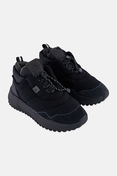 adidas Women X_plrboost Puffer Elastic Lace Running Shoes, Black
