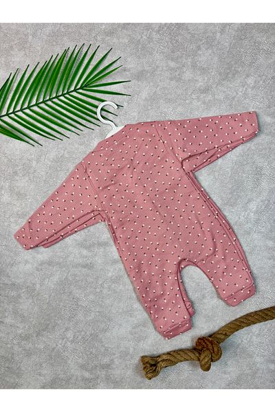 Nayinom Flower Patterned Baby Jumpsuit with Cuffs