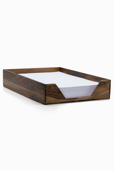 Woodsaka Reka A3 Paper Tray & Briefcase - Walnut - Holds 500 Papers