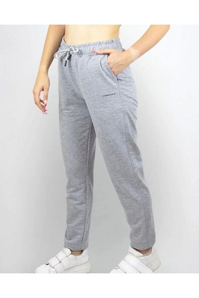 lumberjack Ct137 Basic Track Pants 2 Grey Melange Γυναικεία αθλητική φόρμα κάτω