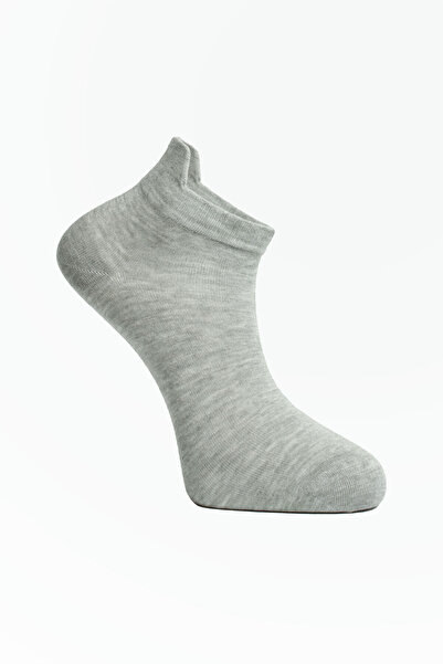 Buluş Organic 3-Piece Gray, Melange Smoke, Smoke - Viscose Men's Booties Socks with Special Heel Technology