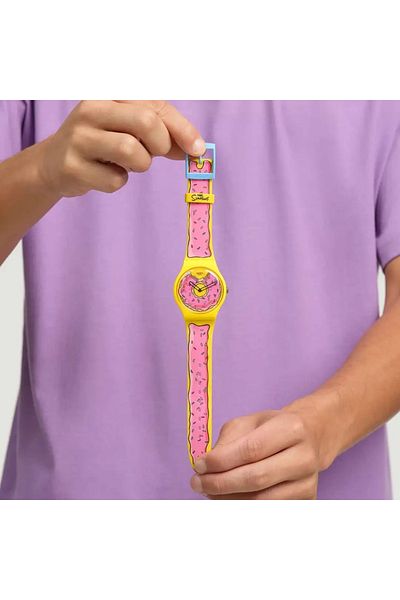 Swatch Unisex Analogue Quartz Movement Watch with Bio-sourced 41mm Case and Silicone Bracelet