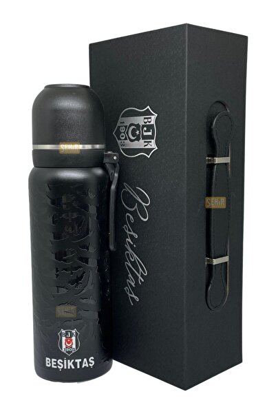 Beşiktaş Beşiktaş Çelik Termos Bardaklı Kapak Siyah 650 Ml