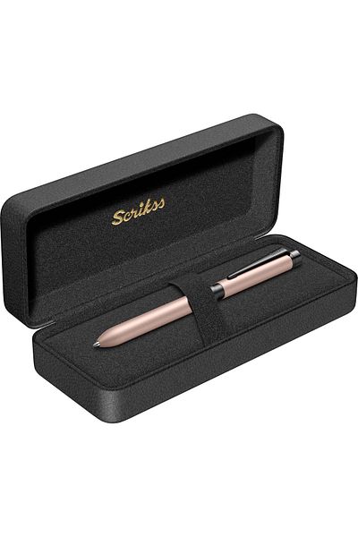 Scrikss 83 Series Sport Multifunction Rose (Blue and Red Ballpoint Pen & Versatile) + Refill Gift