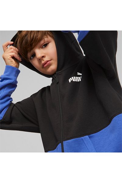 Puma Youth Boys Power Full-zip Hoodie Sweat Jacket - Blue