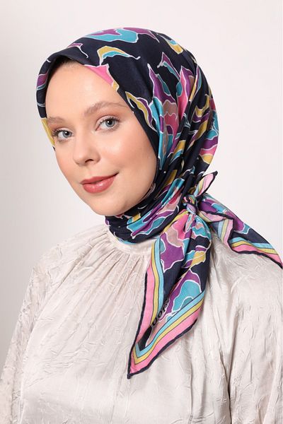 Levidor Leaf Floral Pattern Lightweight Cotton Cotton Scarf