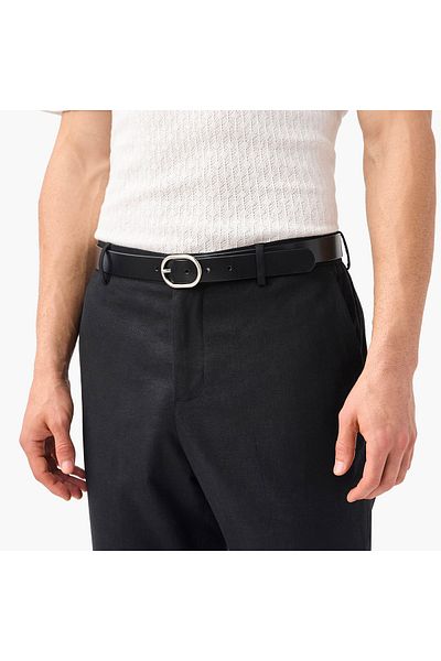 FAV Textured Leather Belt with Pin Buckle Closure