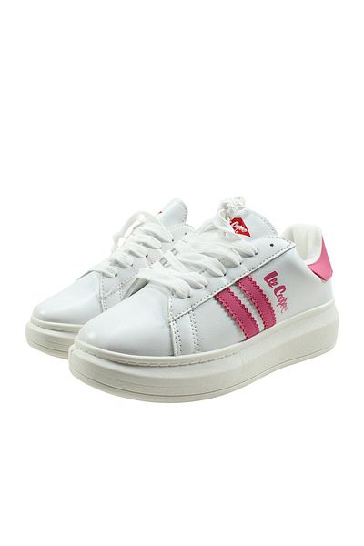 Lee Cooper Pantofi sport din piele ecologica cu detalii holografice, alb, marimea 38, PI, Lee Cooper
