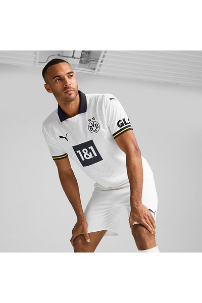 Puma Mens Borussia Dortmund 24/25 Third Football Jersey Top - White