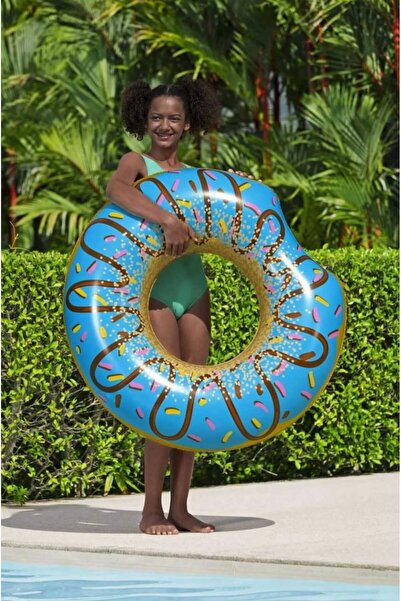 Mıncır Shop دونات البحر وحمام السباحة باللون الأزرق 107 سم