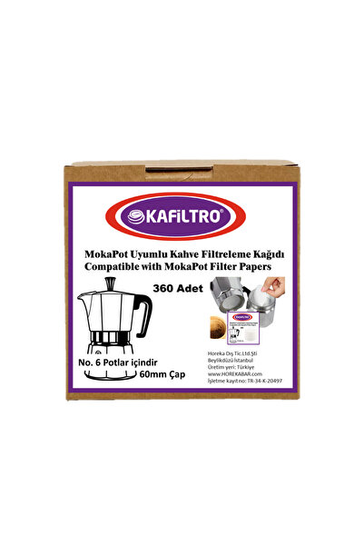 Kafiltro Mokapot Kahve Filtresi No.6 (360Ad)