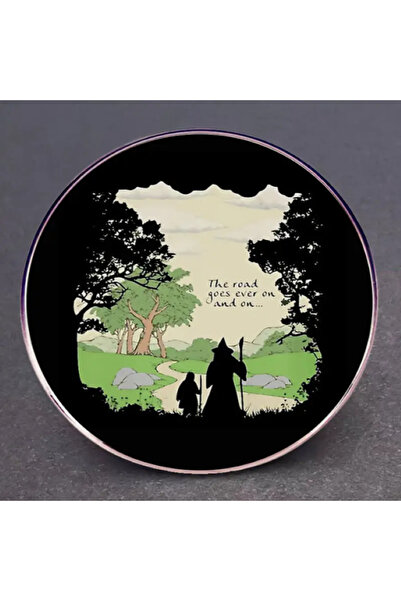 MAURA LIYUZA "The Road Goes Ever On And On.." Yazılı Yüzüklerin Efendisi-Gandalf&Frodo Detaylı Özel Tasarım Broş
