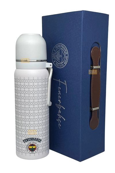 Fenerbahçe Licensed 650ml Double Layer Stainless Steel Thermos - 8 Hours Hot Cold Gift Box