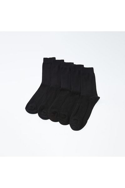 FAV Textured Crew Length Socks - Set of 5