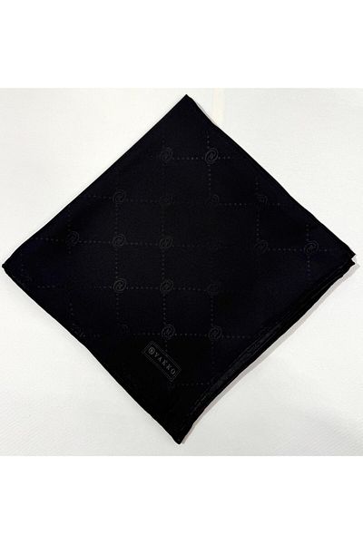Vakko Eșarfă din mătase jacquard monogramă 41549-negru