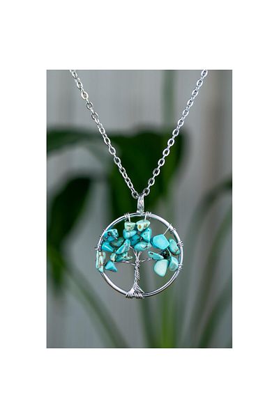 SOYTEMİZ Tree of Life Necklace Natural Stone