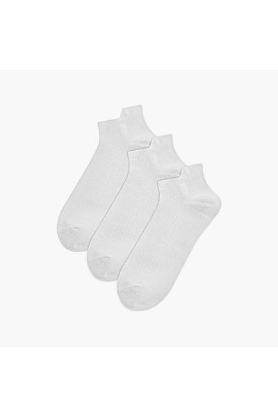 FAV Set of 3 - Textured Non-Terry Ankle Length Socks