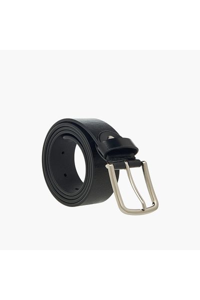 FAV Textured Leather Belt with Pin Buckle Closure