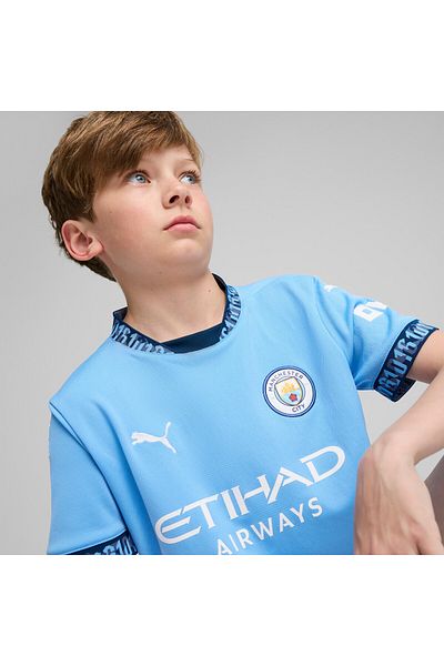 Puma Youth Boys Manchester City 24/25 Home Football Jersey Top - Blue
