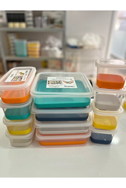 Luna Renkli silikonlu saklama kapları 12 Li karışık renkli isteyen tek renkli...