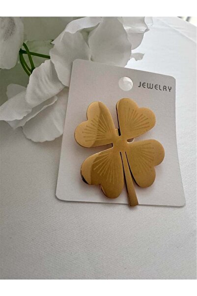 Pelin Aksesuar Çelik Yonca Broş