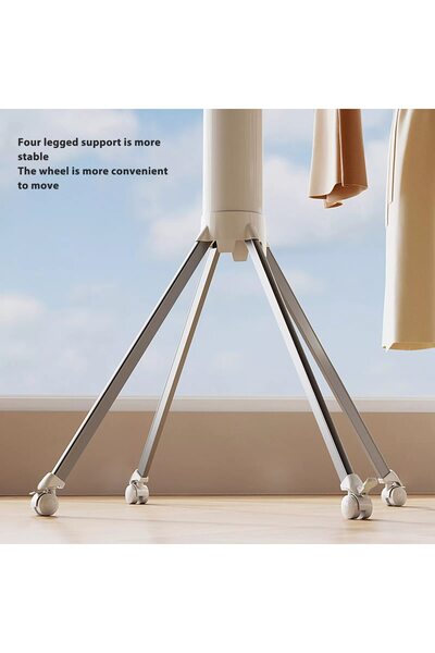 MACVI Uscator de rufe vertical Macvi®, 2 nivele, pliabil, mobil, suport umerase, 16 tije, 24 cleme, 170 cm