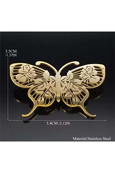 Pelin Aksesuar Çelik Kelebek Broş