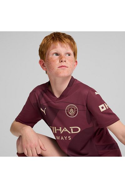 Puma Youth Kids Manchester City 24/25 Third Football Jersey Top - Red