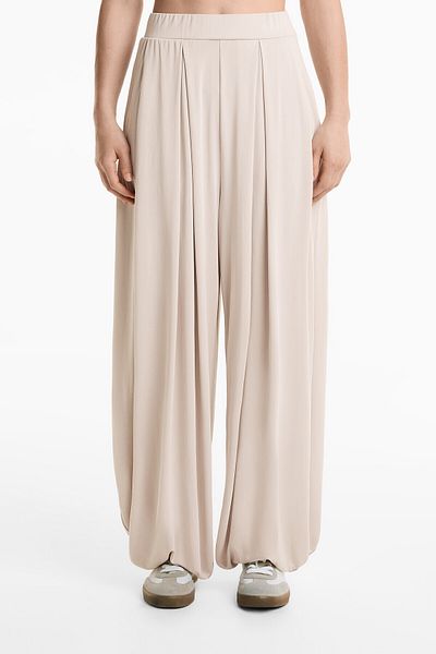 Oysho Floaty modal blend puffed trousers