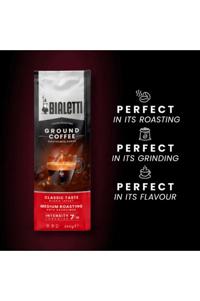 Bialetti 4 Pieces Classico Ground 250 Gr Coffee