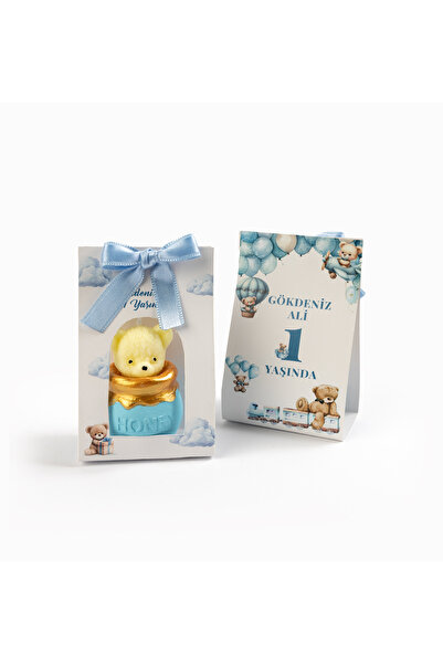 kuponaksesuar Mevlüt Doğum Günü Bebek Mevlidi Hediyeliği Mini Bal Küpü Mum 10...