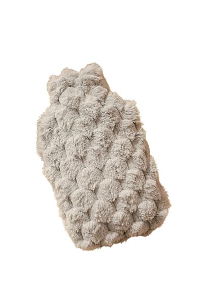 OEM Incalzitor de maini, Pufos, gri, 1000 ml, PVC de inalta calitate, 26 x 16.5 cm