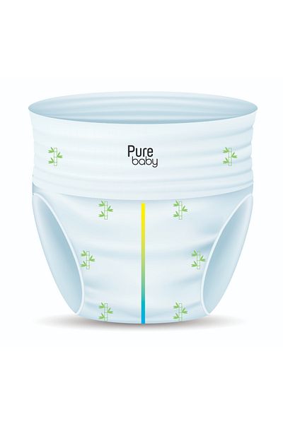 Pure Baby Scutece-chilotel Organic Bamboo, Nr.5, 11-20 Kg, 40 Bucati