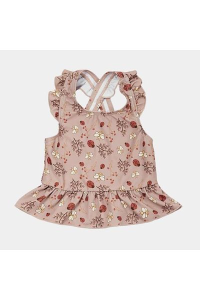 Nuuroo Children's UV Protection Two-Piece Swimsuit, Gia Sand Flower Bee, Size 80-86