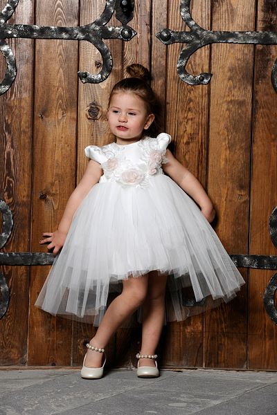 Via Bambino Flower Baby Dress - White - A Magical Choice For Little Princesses3133