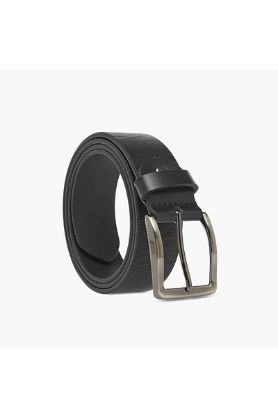 FAV Textured Leather Belt with Pin Buckle Closure