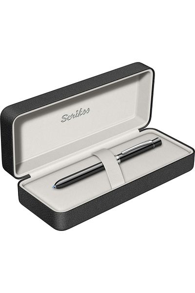 Scrikss 93 Series Multifunction Black (Blue and Red Ballpoint Pen & Versatile) + Refill Gift
