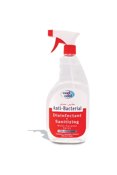 COOL & COOL مطهر مضاد للبكتيريا + بخاخ معقم متعدد الأغراض 750 مل يقتل 99.9% من الجراثيم بسرعة