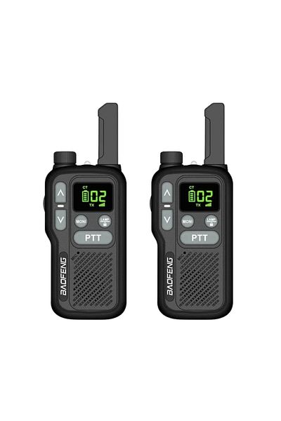 BAOFENG (PACK OF 2) Analog 5w Uhf Decoding Interphone 16-channel Handheld Two Way Radio Mini Walkie Talkie