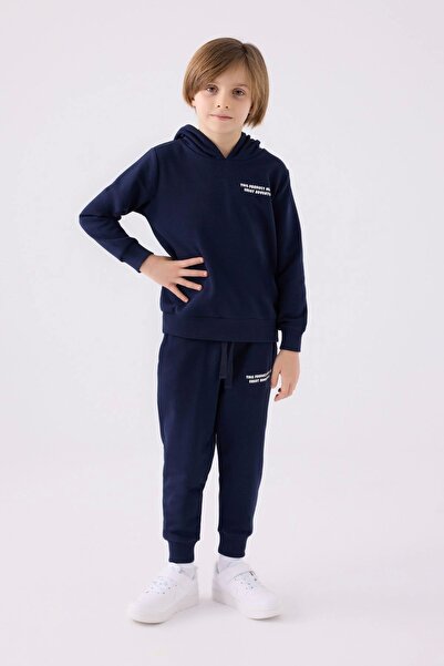 Rolypoly Navy Blue Boy's Tracksuit Set