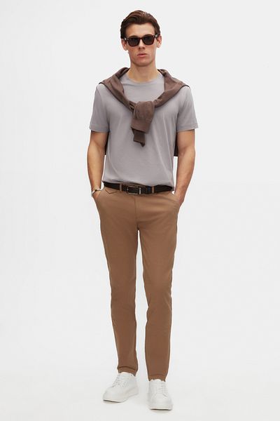 D'S Damat Μπλουζάκι Comfort Grey 100% βαμβάκι