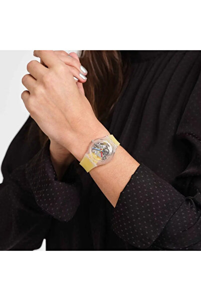 Swatch Unisex Analogue Quartz Movement Watch with Polymer 34mm Case and Silicone Bracelet
