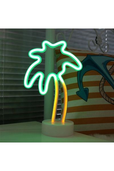 Choice Coconut Tree Neon Sign Usb Led Decoration Unicorn Flamingo Lamp Moon Rainbow For Home Kid Room Bedsi