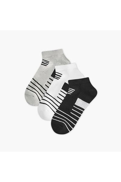 FAV Set of 3 - Striped Ankle Length Half Terry Socks